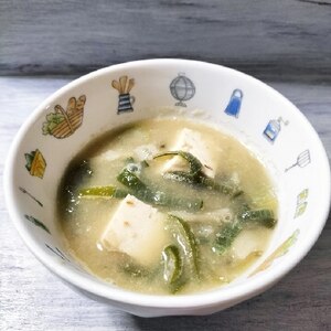 豆腐&下仁田ネギ味噌汁